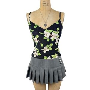 Fairy grunge Cami Floral Print Whimsy Women Small Vintage 90s Dark Academia